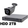 400万画素 EX-SDI 防犯カメラ カメラ1台+専用録画機セット HDD2TB WTW-DEHP704Y/WTW-EHR228YJ 塚本無線
