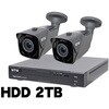 400万画素 EX-SDI 防犯カメラ カメラ2台+専用録画機セット HDD2TB WTW-DEHP704Y/WTW-EHR228YJ 塚本無線