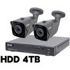 400万画素 EX-SDI 防犯カメラ カメラ2台+専用録画機セット HDD4TB WTW-DEHP704Y/WTW-EHR228YJ 塚本無線