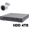 400万画素 EX-SDI 防犯カメラ カメラ1台+専用録画機セット HDD4TB WTW-DEHP704Y/WTW-EHR199Y 塚本無線