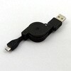 microUSB巻き取りケーブル 0.7m(黒) GB[制御機器]