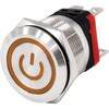 MPS-1224Y-O-20AP-SUS LED防水プッシュスイッチ 20A 電源マークタイプ SUS製 マリンテック 68803921