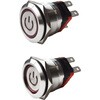 MPS-1224B-O-20AP-SUS LED防水プッシュスイッチ 20A 電源マークタイプ SUS製 マリンテック 68803905