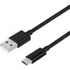 耐屈曲1万回 急速充電3A充電/データ転送対応USB Type-A to USB Type-C ブレイデッドケーブル 1.2m ブラック OWLTECH(オウルテック)