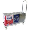 アルミ製一斗缶台車 H型 3缶用 エム・あい