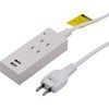 雷ガード付2AC2USB2．1A ヤザワコーポレーション