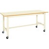 KK-60UB1I 軽量作業台(KK/200kg/ポリエステル天板/キャスター付/直進安定金具無) サカエ 69338520