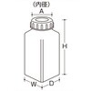 EA508AK-53B 角型ポリ容器(遮光)55x55x128mm/250mL EA508AK-53シリーズ エスコ 69480287