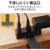 T-KF03-2325WH 電源タップ 延長コード クリップ式 3個口 2P 雷ガード ほこり防止シャッター コンセント エレコム 69559928