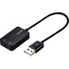 USB-AADC02BK オーディオ変換アダプタ USB-Φ3.5mm オーディオ出力 マイク入力 ケーブル付 15cm エレコム 69560305