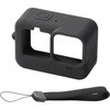GoPro HERO9 Black用 シリコンケース ハンドストラップ付き アクションカメラ ゴープロ9 ブラック エレコム