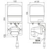 センサー付LED回転灯Φ120 ニコトーチ・120 AC100V 人感センサー仕様 VL12R-100シリーズ 日恵製作所