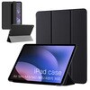 case-three-ipadair11 iPad Air M4/M3/M2 第5/4世代 11/10.9インチ 対応 タブレット ケース カバー 手帳型  薄型 フラップ ソフトレザー スタンド スリープ対応 マグネット ブラック 互換品 メディアカバーマーケット 69907970