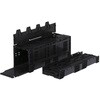 EA506AE-25 [ESD]ハイテク折りたたみ式コンテナ(扉付/27L) エスコ 70279547