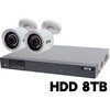 400万画素 EX-SDI 防犯カメラ カメラ2台+専用録画機セット HDD8TB WTW-DEAP708E/WTW-EHR199Y 塚本無線