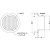 SP300S 外壁用ステンレス製換気口 フラットグリル 大口径 丸パンチング型8Φ×PITCH10 西邦工業 70364336