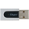 小型USB2.0 microSDアルミカードリーダー・ライター/シルバー ナカバヤシ