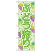 のぼり旗 ぶどう狩り 緑 OTM No．84021 W600×H1800 トレード