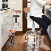 CB-388F(BR/DBR) 曲げ木 小まわりチェア キャスター付き YAMAZEN(山善) 69215782