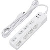 4個口コンセントタップ&USB充電2ポート 延長コード2.5m TOPLAND