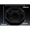 PBNE062 冷麺容器 バイオ ハチメン 206B 黒 リスパック リスパック 70837545
