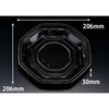 PBNE052 冷麺容器 バイオ ハチメン 206B浅 黒 リスパック リスパック 70837579