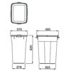 EA995CA-123 ダストボックス (蓋付き) エスコ 70869255