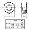 EA949LT-59 六角ナット 1種 (ステンレス) エスコ 71328471