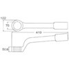 EA613GD-75 打撃メカネレンチ (オフセット型) エスコ 71366587