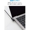 U2C-CCLY05NBK USB-C ケーブル L字コネクタ PD60W 急速充電 柔らかく取り回しやすい USB2.0 480Mbps エレコム 71638650