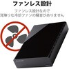ELD-HTV080UBK HDD (ハードディスク) 外付け デスクトップ ファンレス静音設計 ラバーフット付 テレビ対応 エレコム 71638835