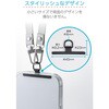 P-STHD1SBK スマホ ストラップホールシート 挟むだけ スマホケース ケーブル穴対応 1口タイプ ステンレス製 薄型0.2mm エレコム 71639219
