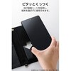 P-07PLFY4BK スマホケース 手帳型 多機種スマホ対応 汎用 自己吸着シート ハンドストラップ付き Lサイズ ソフトレザー エレコム 71639429