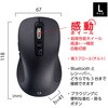MUS-DKF243BK Dual静音5ボタンBlueLEDマウス L ナカバヤシ 71846839