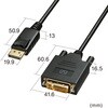 KC-DPDVA10K 変換ケーブル DisplayPort-DVI サンワサプライ 72106207