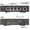 LAN-GIGAPOE55 PoEスイッチングハブ Giga対応 5ポート サンワサプライ 72106311