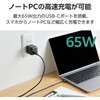ACDC-PD12465BK USB 充電器 65W PD PPS対応 1ポート USB-C GaN II コンパクト 折りたたみプラグ MacBook iPad iPhone Switch エレコム 72120040