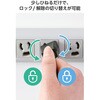 T-Y135NDA 電源タップ 延長コード 10個口 3P マグネット 雷ガード 抜け止め 一括スイッチ 3ピン→2ピン変換アダプター付 エレコム 72120171