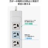 T-Y135NDA 電源タップ 延長コード 10個口 3P マグネット 雷ガード 抜け止め 一括スイッチ 3ピン→2ピン変換アダプター付 エレコム 72120171