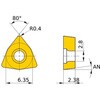 WCMT040204-MM MC7125 ステンレス鋼旋削加工用コーテッド超硬チップ MC/MP7100シリーズ 80°等辺不等角六角形ポジ MC7125 三菱マテリアル 72130655