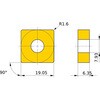 SNMG190616-MM MC7125 ステンレス鋼旋削加工用コーテッド超硬チップ MC/MP7100シリーズ 正方形ネガ MC7125 三菱 72139649
