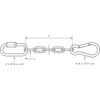 5-B SB4 ステンレス 金具付きチェーン 5-B リングキャッチ・スナップフック付 水本機械製作所 72143018
