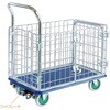 シズかるスーパーNK107K-SH-ST 観音扉型金網台車・SHタイプ・フットブレーキ付き エヌケーキャリーキャスター 72189586