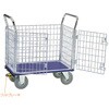 NK207K-AR 観音扉型金網台車・空気入りタイヤ・フットブレーキなし エヌケーキャリーキャスター 72189611