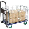 シズかるスーパーNK150K-G 観音扉型金網台車・フットブレーキなし エヌケーキャリーキャスター 72189681