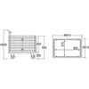 NK307KL-HB 上蓋付き金網台車・観音扉型・ハンドブレーキ付き エヌケーキャリーキャスター 72189936