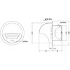 SFXC100S 外壁用ステンレス製換気口 セルフード 同芯ガラリ型 逆風防止ダンパー付 西邦工業 72370317