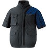 KF96010-KS079 空調風神服 チタン加工半袖ブルゾン(BL非対応 24Vジャパンモデル フラットハイパワーファンセット&バッテリーセット 2026)(KF96010) サンエス 72642730