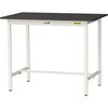 SLKH-1275-BKW 実験用軽量作業台/固定式_高耐薬品ケミテクト天板_ワークテーブルLABシリーズ_実験用ラボテーブル 山金工業 72811166