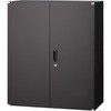壁面スチール収納 D450 ブラック 両開戸 H1050 要ベース ノーブランド